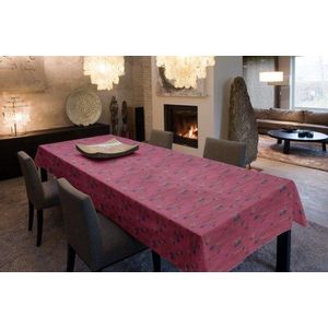 Authentique Tafellaken - Tafelkleed - Tafelzeil - Opgerold op dunne rol - Geen Plooien - Lausanne Fuchsia - Paars - 140cmx160cm