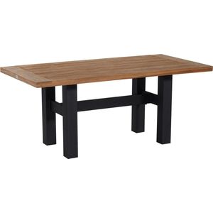 Hartman - Yasmani - Tuintafel - Vintage Bruin - Teakhout - Zwart H-Frame