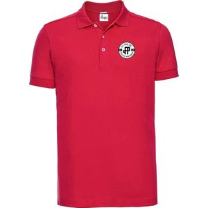 FitProWear Slim-Fit Polo Heren - Rood - Maat XXXL/3XL - Poloshirt - Sportpolo - Slim Fit Polo - Slim-Fit Poloshirt - T-Shirt - Katoen polo - Polo -  Getailleerde polo heren - Getailleerd poloshirt - Rode polo