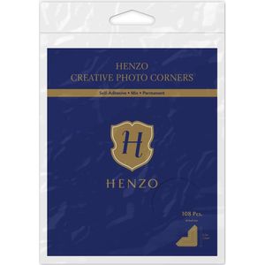 Fotoplakkers - Henzo - Creative Fotohoekjes - 108 stuks 12 mm - Zelfklevend permanent - Mix
