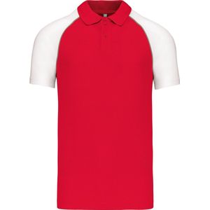 Kariban Baseballpolo K226 - Red / White - 3XL