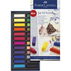 Faber-Castell pastelkrijt - halve lengte - 24 stuks - FC-128224