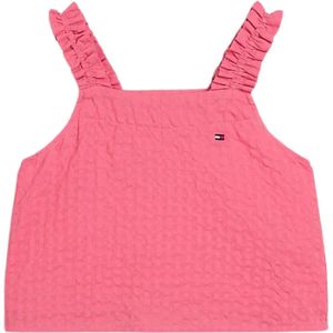 Tommy Hilfiger SEERSUCKER GINGHAM STRAP TOP Meisjes Top - Pink - Maat 8