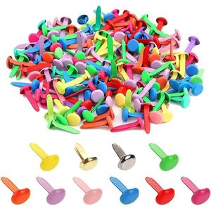 Veelkleurige splitpinnen - 200 stuks, 8 x 16 mm, gladde mini brads