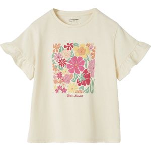 Vertbaudet Fantasieshirt met gehaakte bloemen en ruches op de mouwen voor meisjes