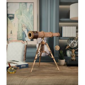 Robotime - Modelbouw pakket - Monucular Telescope - Bouwpakket Hout - Houten Telescoop - Telescoop met werkende lens -