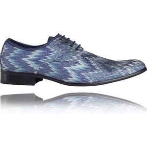 Blue Spark - Maat 41 - Lureaux - Kleurrijke Schoenen Voor Heren - Veterschoenen Met Print
