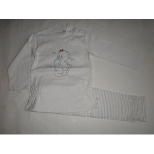 Noukie's - Pyjama - Katoen - Meisje - Wit - 2 jaar ( 92 )