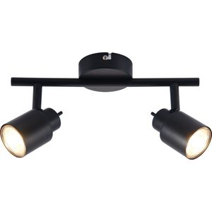 Brilliant Andres LED spot buis 2-vlamms mat zwart, metaal, 2x QPAR51, GU10, 10 W, inclusief LED reflectorlampen (lichtstroom: 345lm, lichtkleur: 3000K)