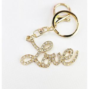 Sleutelhanger Tashanger Love glitter met steentjes hanger Letter hanger letters Love grote luxe sleutel decoratieve hanger speelgoed voor auto sleutels accessoires