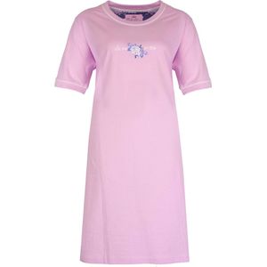 Medaillon Dames Nachthemd - Slaapkleed - Licht Lila - Maat L