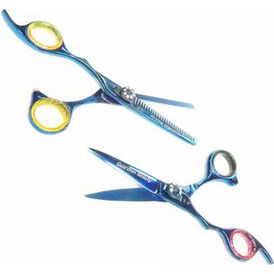 Linkshandig - scharen set - 5.5 inch - knipschaar en coupeschaar / effileerschaar - Geschikt voor knip- en uitdunwerk - Professionele knipschaar en coupe/effileerschaar - Maat 5.5