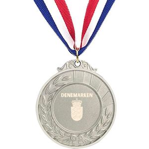 Akyol - denemarken medaille zilverkleuring - Piloot - denemarken cadeau - beste land - leuk cadeau voor je vriend om te geven