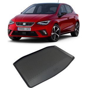 Kofferbakmat - kofferbakschaal op maat voor Seat Ibiza 6F (hoge kofferbak) - hoogwaardig kunststof - waterbestendig - Kofferbak mat - gemakkelijk te reinigen en afspoelbaar