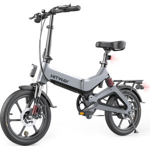 Hitway Opvouwbare Elektrische fiets - 16 Inch | 250W | Grijs/Zwart