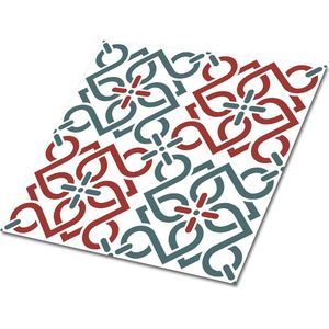 Tulup PVC Tegels - Arabisch Patroon Vinyl Tegels - 30 cm x 30 cm - Veelkleurig Zelfklevende Vinyltegels - 9 stuks - Zelfklevende PVC Tegels - Mozaïek Plaktegels - Vloer Tegels PVC - Plaktegels keuken en Badkamer