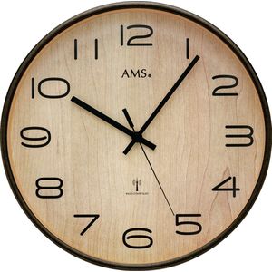 Wandklok - Zwart - Hout
