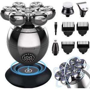 6-in-1 Scheerapparaat Mannen – Trimmer - Skull shaver - Tondeuse - Electric Face & Head Shaver - Shave - Hoofd Kaal Scheren – Nat & Droog - Draadloos Opladen - Elektrisch - neustrimmer - grooming