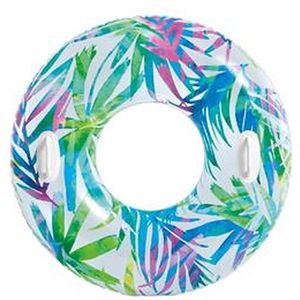 Intex Fashion Zwemring Bloemen 97 CM - Zwemband - Luchtbed Zwembad - Strand Luchtbed - Lounge inclusief handvaten