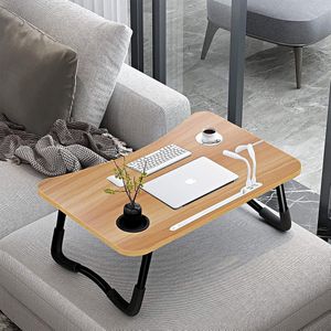 Inklapbare Laptoptafel met USB-Oplaadpoorten en PAD-standaard - Log Kleur, 60 x 40 cm