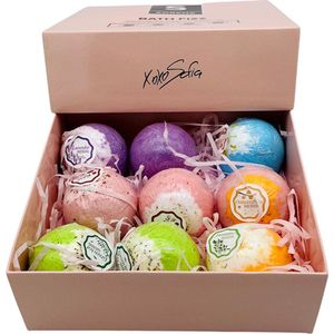 Sorens Bruisballen Cadeauset | 100% Natuurlijk & Biologisch | Huidvriendelijk | Ontspannende Geuren | 9 stuks