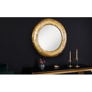 Design spiegel VICTORY 75cm antiek koper metaal handgemaakt rond