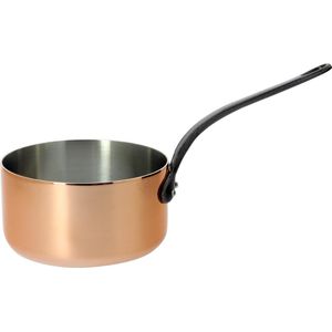 De Buyer Inocuivre Steelpan, Gietijzeren Handvat - Ø 12cm - 90% Koper - 10% Rvs