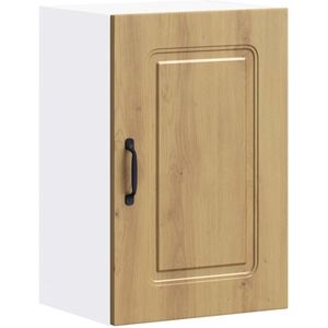 vidaXL - Keukenwandkast - Kalmar - bewerkt - hout - artisanaal - eikenkleur