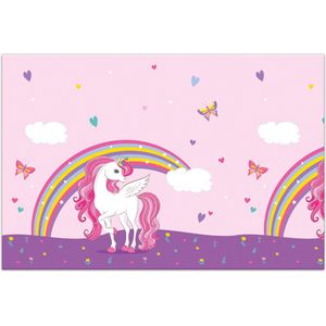 Wefiesta - Unicorn Rainbow Colors - Plastic tafelkleed 120 x 180 cm