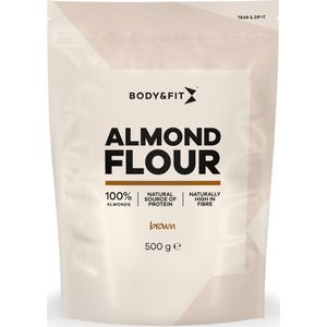 Body & Fit Pure Brown Almond Flour - Superfood - Bruin Amandelmeel - 500 gram (1 Zak)