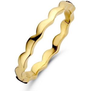 New Bling Zilveren Waves Ring 9NB 0276 54 - Maat 54 - Goudkleurig