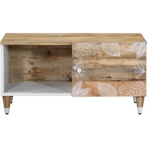 vidaXL Salontafel 80x50x40 cm massief mangohout - Salontafel - Salontafels - Bijzettafel - Banktafel