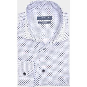 Ledub - Overhemd Print Lichtblauw - Heren - Maat 43 - Modern-fit