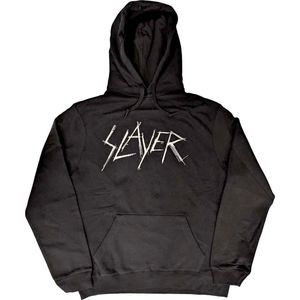 Slayer - Scratchy Logo Hoodie/trui - S - Zwart