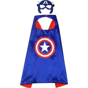 Captain America - Cape - Masker - Marvel - Avengers - Verkleedkleding - Captain America kostuum - Carnaval -