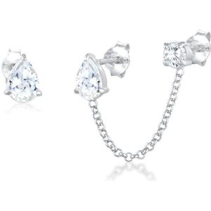Elli Dames Oorbellen Dames Filigraan Fonkeling met Cubic Zirconia Kristallen in 925 Sterling Zilver Verguld