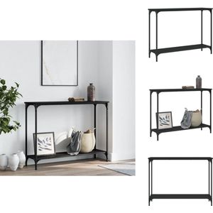 vidaXL Wandtafel - Wandtafels - Bijzettafel - Console Tafel - Wandtafel 101x30,5x75 cm bewerkt hout zwart