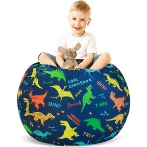 Dinosaurus zitzak voor kinderen, speelgoed, knuffeldier, opslag voor meisjes en jongens, opbergorganizer, opslag kinderkamer (alleen tas)