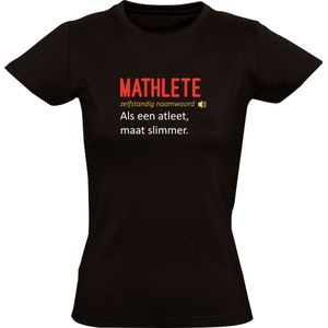 Mathlete Dames T-shirt - hardlopen - kracht - record - wedstrijd - slim - training