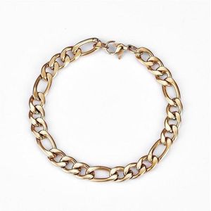 Mannen schakelarmband - goud