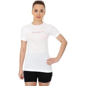 Brubeck Dames Sportkleding - 3D PRO Hardloopshirt / Sportshirt - Naadloos - Wit-M