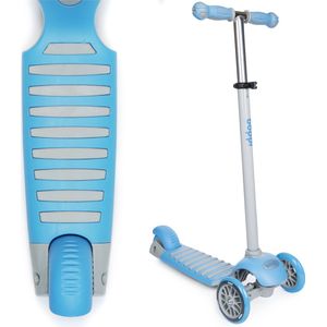 Boppi - kinderstep met drie wielen - verstelbaar stuur - extra grote hielrem (blauw)