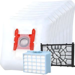 1x Motor filter en 8x stofzuigerzakken set geschikt voor Bosch Series 6 en Move On BGL35MON en BGL35MOV - Vervangt G ALL, BBZ156HF en BBZ02MPF 00579421 00576833 - stofzak en HEPA filter