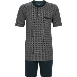 Katoenen heren shortama nachtblauw - Blauw - Maat - 60