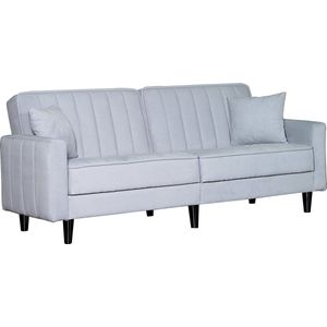 Sofabed Lisboa - Zilver - 214x85x90 cm