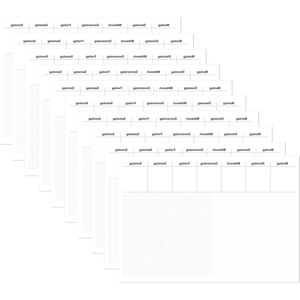 Bureauonderlegger 600 x 420 mm - 10 stuks - Weekdagen - Gelinieerd & Geruit