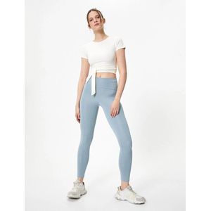 High Waisted Skinny SportLegging / Baby blauw kleur / maat M