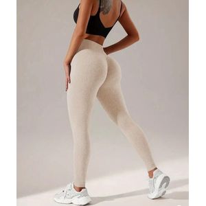Sexy fijn zittende corrigerende geribbelde stretch legging yoga legging sport legging maat M