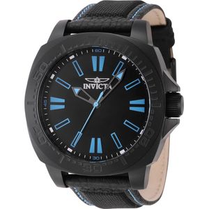 Invicta Speedway 46307 Heren Horloge - Waterdicht - Analoog - Quartz Uurwerk - Roestvrij Staal met zwarte Wijzerplaat - 46mm