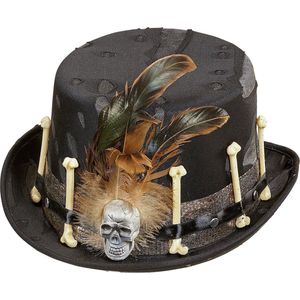 WIDMANN - Voodoo hoge hoed voor volwassenen - Hoeden > Chique hoeden
